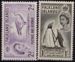 Falkland Islands 1955 SC# 124,127 MNH-OG E90