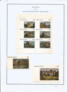 STAFFA - 1982 - Scottish Castles - Sheets - Mint Light Hinged - Private Issue