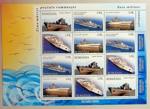 ROMANIA Sc 4746 NH MINISHEET OF 2005 - SHIPS