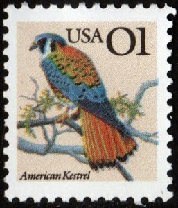 U.S.#2476 American Kestrel 1c Single, MNH. '1991'