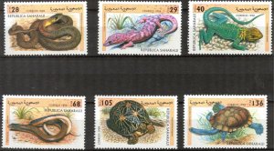 Sahara MNH Set Of 6 Reptiles 1998