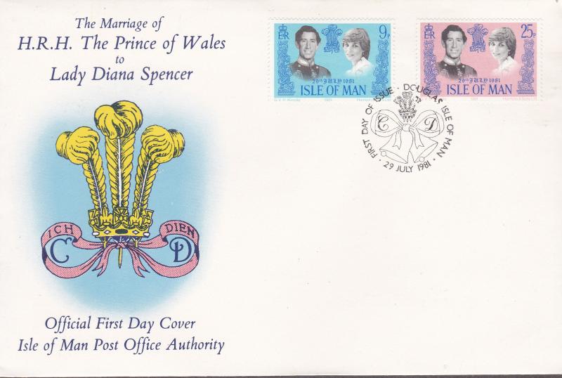 Tonga 1982 Royal Wedding Princess Diana S.G. 202-203  First Day Cover VF