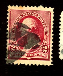 219D USED XF-SUPERB TINY PERF STAIN Cat $5