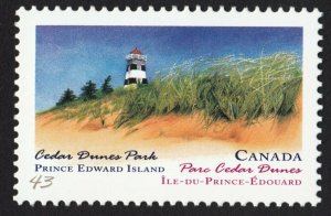 LIGHTHOUSE = Cedar Dunes Park, PEI = stamp from Minisheet Canada 1993 #1474 MNH