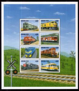 Burkina Faso 1121-1122 Trains Souvenir Sheet MNH VF