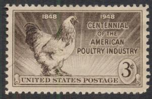 #968 3¢ POULTRY INDUSTRY ROOSTER LOT OF 400 MINT STAMPS, SPICE UP YOUR MAILINGS!