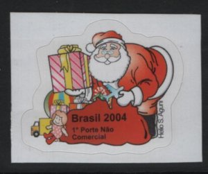 Brazil 2004 MNH Sc 2947 (55c) Santa Claus Christmas self-adhesive Ex booklet