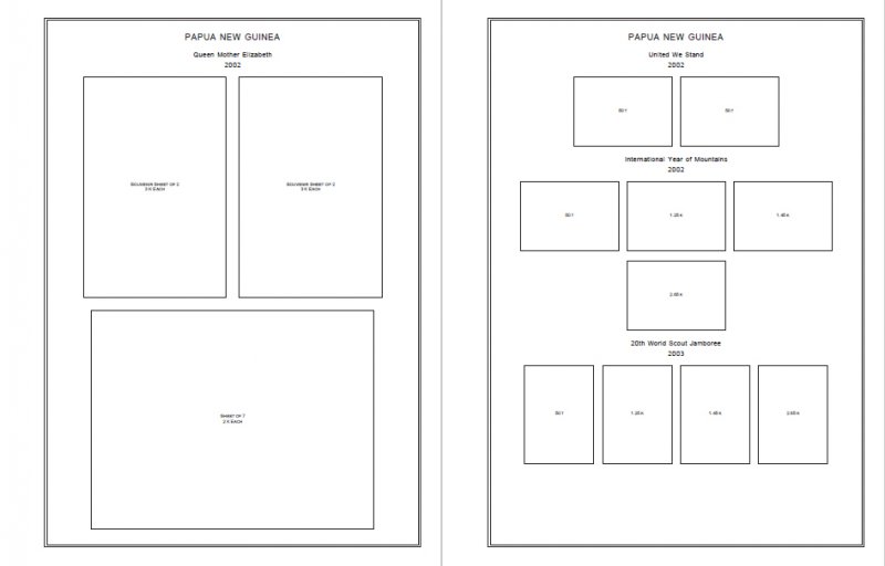 PAPUA NEW GUINEA STAMP ALBUM PAGES 1901-2011 (244 PDF digital pages)