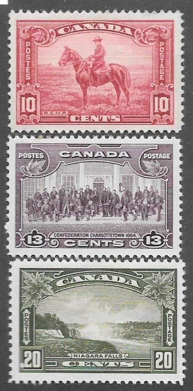 Canada  Scott #223-225 Mint  NH  Scott CV $32.00