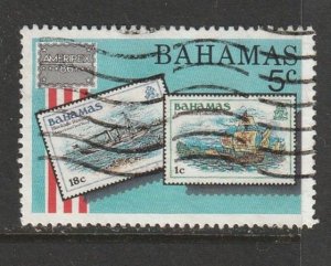 1986 Bahamas - Sc 597 - used VF - 1 single - AMERIPEX 86
