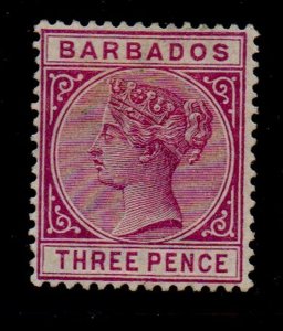 Barbados Sc 63 1882 3d Victoria stamp mint