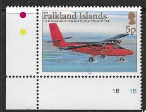 FALKLAND ISLANDS SG1098  5p AIRCRAFT MNH