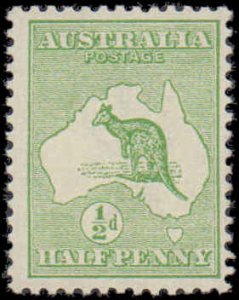 Australia #1, Incomplete Set, 1913, Hinged