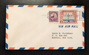 1932 Maiden Voyage SS Manhattan Sea Post Airmail Cover to Buffalo New York