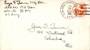 United States A.P.O.'s 6c Monoplane Air Envelope 1949 U.S. Army Postal Servic...