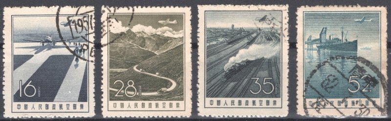 China 1957 Air post stamps, Plains over... Used VF (NGai)