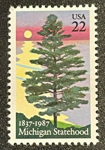 *SCOTT #2246 – 1987 22c Michigan Statehood - SINGLE STAMP