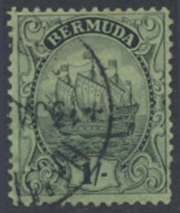 Bermuda  SG 87 SC# 92 Used  blue/ emerald see details and scans