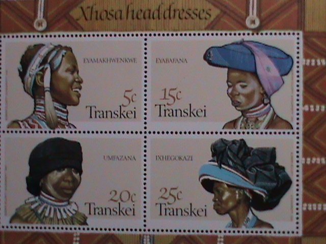 TRANSKEI- XHOSA NATON HEAD DRESSES MNH-S/S  VF  WE SHIP TO WORLD WIDE