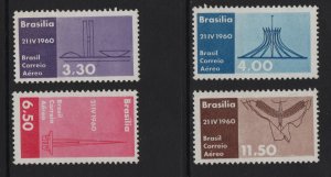 Brazil   #C95-C98  MH   1960  inauguration Brasilia