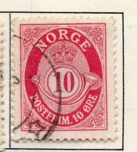 Norway 1890s Definitive Early Issue Fine Used 10ore. 156385