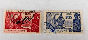 Guadeloupe #155-156 Used/Fine, 1939, NY Worlds Fair