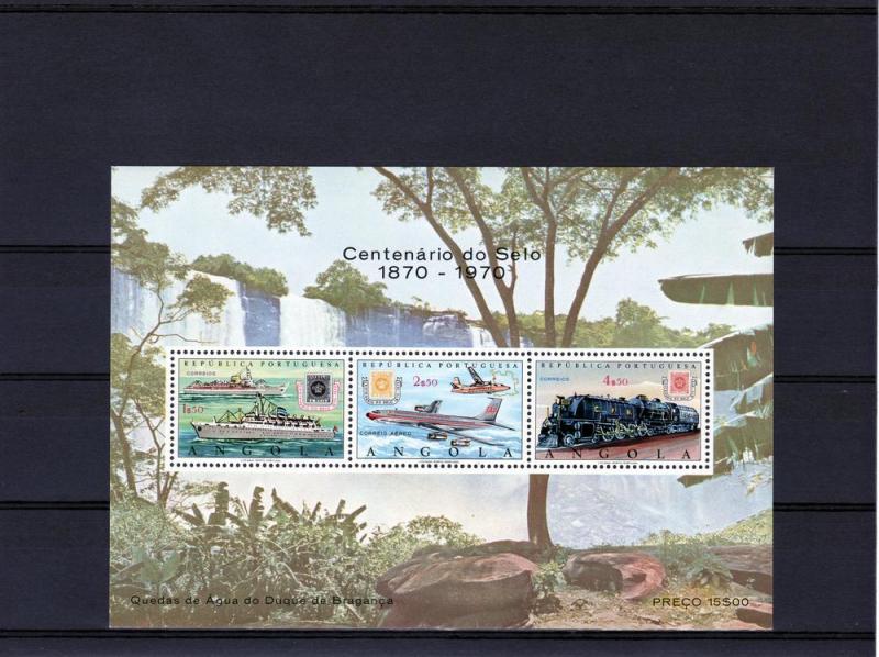 Angola 1970 Trains-Ships-Aircraft St.Centenary SS MNH ScC36a