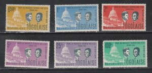 Togo # 432-437, John F. Kennedy. Mint LH, 1/3 Cat