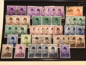 Indonesia  Republic President Sukarno 1950’s used stamps for collecting A9953