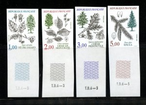 France #1984-1987 (F829) Comp Imperf 1985 Trees & Leaves, MNH, VF