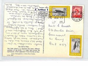 BL17 Great Britain 1970 IOM REGIONAL *Calf of Man* LOCAL ISSUES Postcard BIRDS