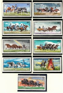 Hungary Sc 1913-21 MNH SET of 1968 - Horses 