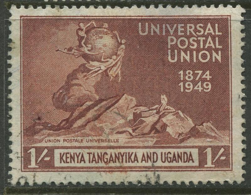 Kenya & Uganda - Scott 97 - UPU Issue -1949 - Used - Single 1/- Stamp