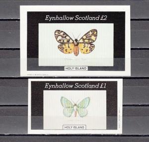 Eynhallow, 1982 issue. Emerald & Spot Tiger IMPERF s/sheets. ^