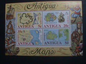 ANTIGUA -1975 SC# 382a  ANTIGUA SENEX'S ATLAS & HEVELIUS SEXTANT MNH S/S VF