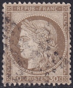 France 1872 Sc 62 used Paris star cancel