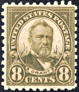 SC#589 8¢ Grant Single (1925) MNH*