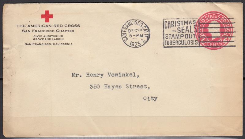 ​USA - 12.24.1923 The American Red Cross cover - (1391)