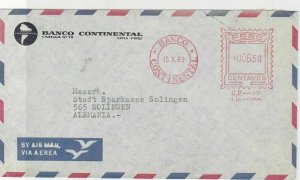 Peru 1969 machine cancel air mail stamps cover ref 21630