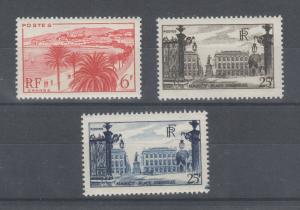 France Sc 573-575 MNH. 1946 Nancy & Cannes, cplt set, fresh, F-VF