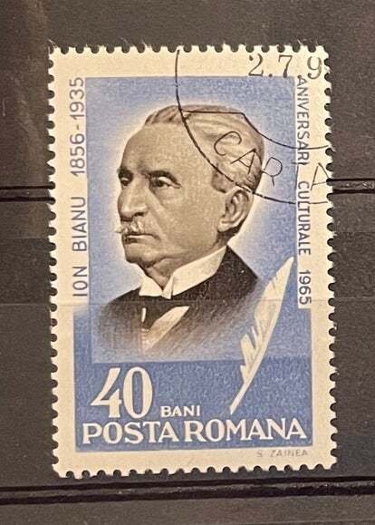 (3707) ROMANIA 1965 : Sc# 1738 ION BIANU PHILOLOGIST HISTORIAN - VFU