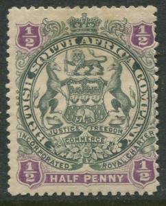 British South Africa - Scott 50 - Arms -1897 - MH - Single 1/2p Stamp