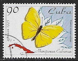 Cuba # 3650 - Butterfly : Cloudless Sulphur - unused CTO.....{R5}