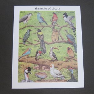 Ghana 1991 Sc 1343-5 Imperf. Bird set MNH