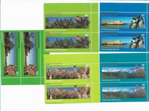 ARGENTINA 2003 NATIONAL PARKS PENGUINS BIRDS LAMA FAUNA SET OF 5 VALUES MNH 