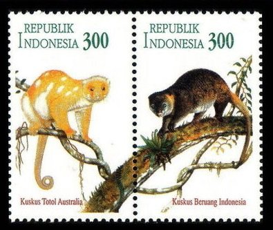 1996 Indonesia 1610-1611Paar Fauna - Monkeys 