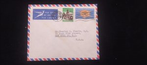 C) 1966. SOUTH AFRICA. AIRMAIL ENVELOPE SENT TO USA. DOUBLE STAMP. XF