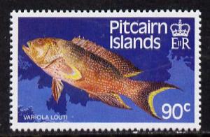 Pitcairn Islands 1988 Fish 90c with wmk s/ways inverted S...