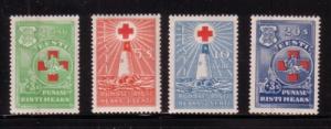 Estonia Sc  B20-23 1931 Red Cross stamp set mint