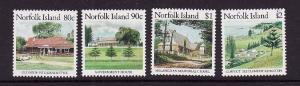 D3-Norfolk Is.-Scott#411-14-Unused NH Island Scenery-4 value